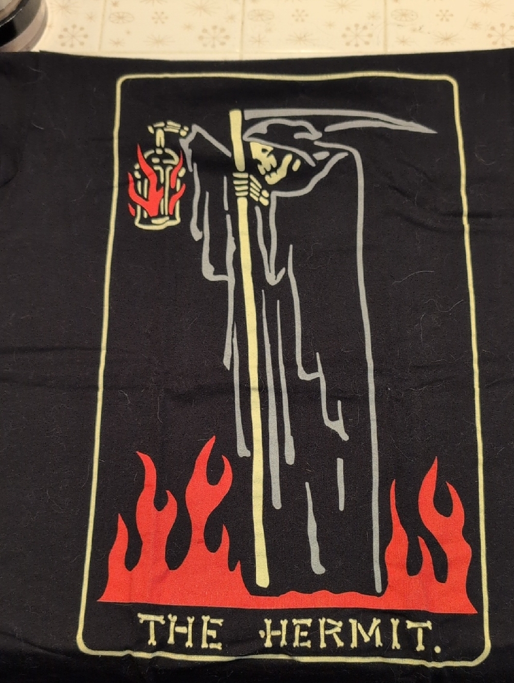 Wicked Women's Black Graphic Tee with Grim Reaper 'The Hermit'